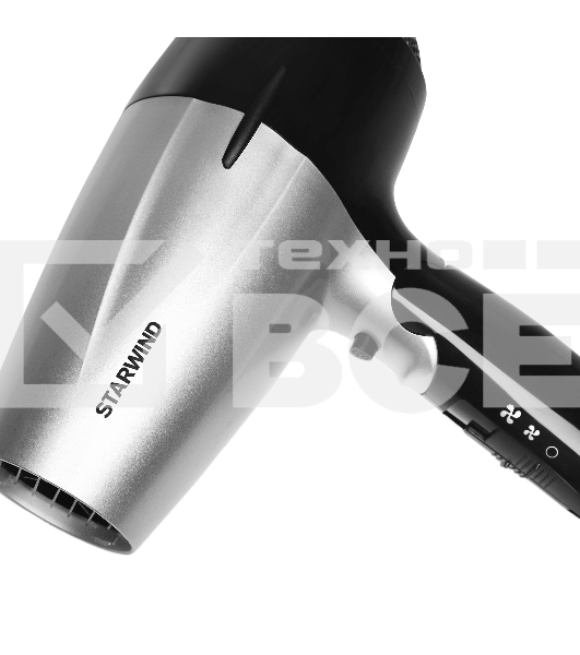 Фен Starwind SHD 6110 2000Вт черный/серебристый