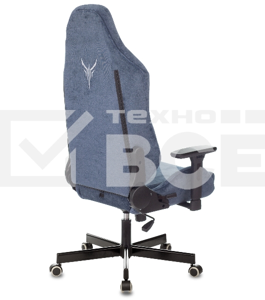 Кресло игровое Knight N1 Fabric синий Light-27 с подголов. крестовина металл