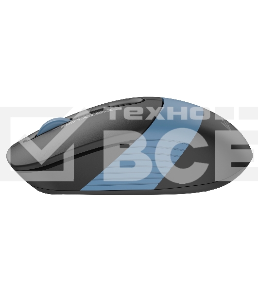 Мышь беспроводная A4Tech Fstyler FB10C черный/синий, 2000 dpi, радиоканал, Bluetooth, USB, кнопки - 4