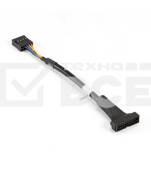 Кабель-переходник USB 2.0-USB 3.0 ExeGate EX-CC-U3U2-0.15 (9pin(F)/19pin(M), 0,15м)
