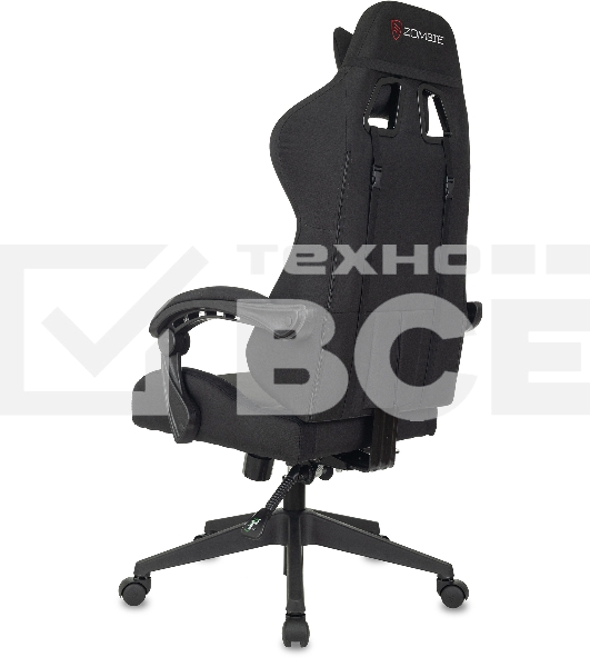 Кресло игровое Zombie Predator Neo Black черный, крестов. пластик