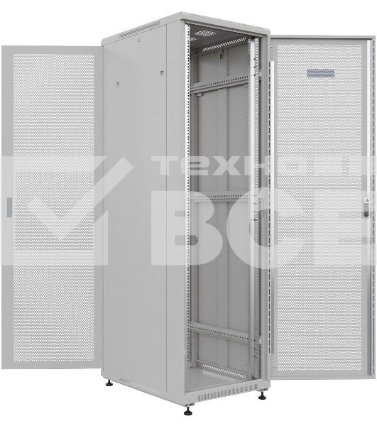 Шкаф серверный NTSS Премиум (NTSS-R42U6080PD/PD) напольный 42U 600x800мм пер.дв.перфор. задн.дв.перфор. 900кг серый IP20 сталь
