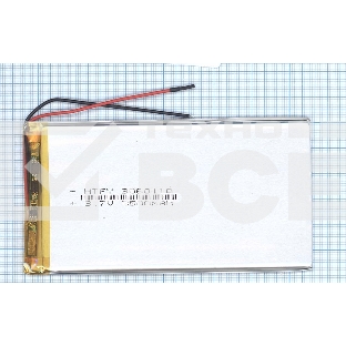 Аккумулятор Li-Pol (батарея) 3*60*110мм 2pin 3.7V/3500mAh
