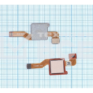 Шлейф со сканером отпечатка пальца для Xiaomi Redmi Note 5 Pro золотой