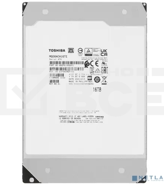 Жесткий диск Toshiba HDD  SATA 16Tb 3.5