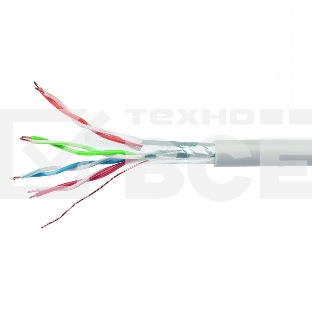 Кабель Cablexpert Россия FPC-6057-4-CU, FTP indoor 4x2x0.57, медный, кат.6, однож., 305м, coil, серый