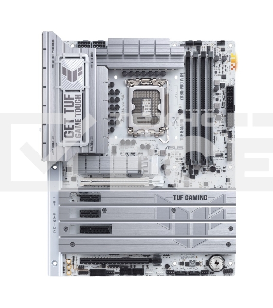 Материнская плата ASUS TUF GAMING Z890-PRO WIFI, LGA 1851, Intel Z890, 4xDDR5, 4xSATA, 4xM.2, 1xPCIe 5.0 x16, 1xPCIe 4.0 x4, 2xPCIe x1, 1xHDMI, 1xDP, 2xUSB-C Thunderbolt 4, 6xUSB-A 10Gbps, 1x 2.5Gb LAN, 5x3.5 мм, 7.1, ATX