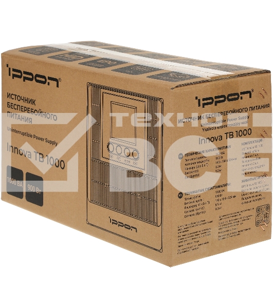 Источник бесперебойного питания Ippon Innova TB 1000 900Вт 1000ВА черный