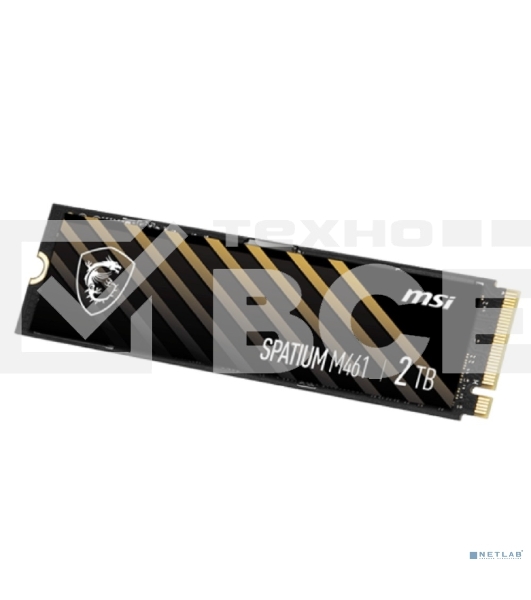 Накопитель SSD MSI SPATIUM M461, 2TB, M.2 2280, PCIe 4.0 x4, NVMe, R/W 5000/4200
