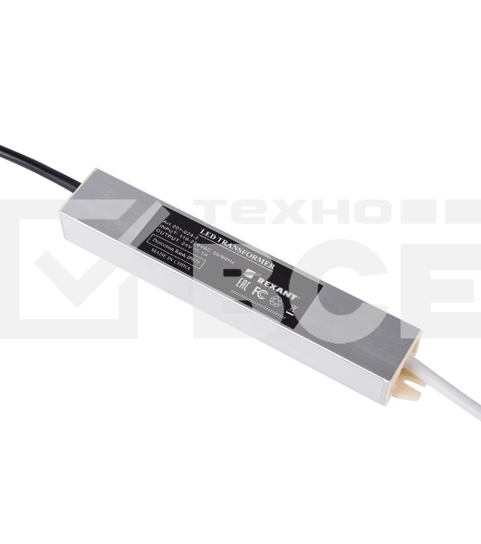 Источник питания тонкий 220 V AC/24 V DC 1 А 24 W с проводами, влагозащищенный (IP67)
