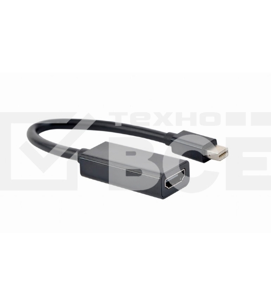 Переходник miniDisplayPort -> HDMI, Cablexpert A-mDPM-HDMIF4K-01, 4K, 20M/19F, кабель 15см, черный, пакет