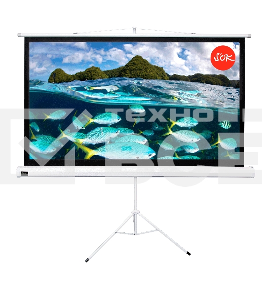 Экран Cinema S'OK SCPST-180x135 4:3 90'' напольный, на треноге, 180x135см, белый