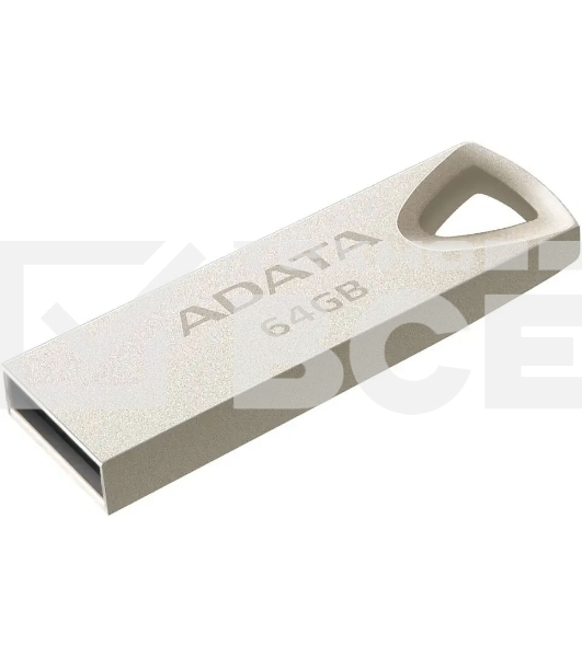 Флеш диск 64GB ADATA UV210, USB 2.0, Металлич. Серебро