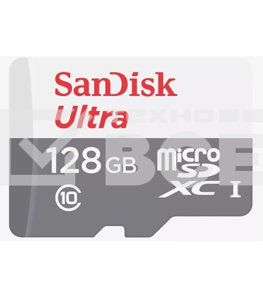 Флеш карта microSD 128GB SanDisk microSDXC Class 10 Ultra UHS-I 100MB/s