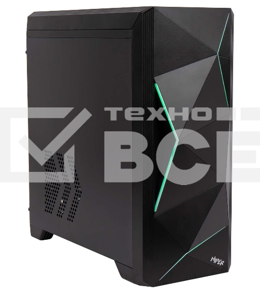 Компьютерный корпус Hiper A68 черный без БП ATX 1x92mm 2xUSB2.0 1xUSB3.0 audio bott PSU