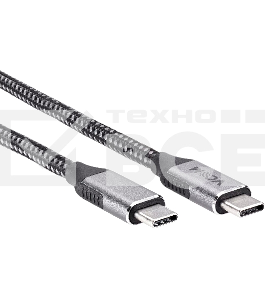 Кабель VCOM USB3.2 Gen2X2, CM->CM, 20Gbs, 100WT, 4KX60Hz, All shell, 1.8m