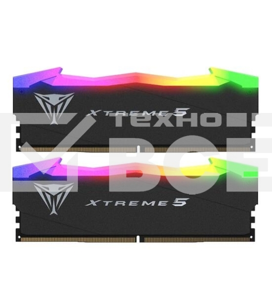 Оперативная память Patriot Viper Xtreme 5, DDR5, 48GB (2x24GB), 7600MHz, CL36, с радиаторами, черный