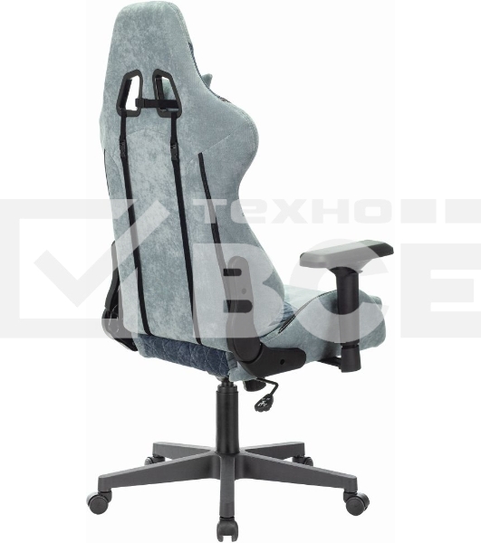 Кресло игровое Бюрократ VIKING 7 KNIGHT BL FABRIC синий текстиль/эко.кожа крестовина металл/пластик