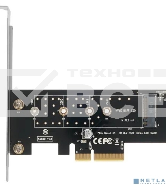 Адаптер AgeStar AS-MC01 PCI-E для M.2 NGFF SSD