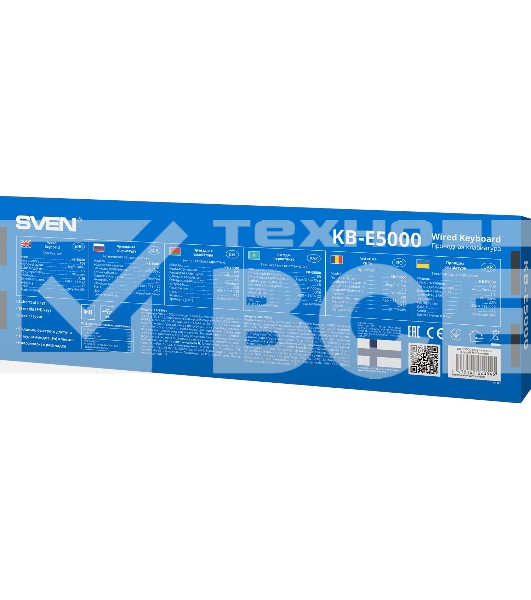 Клавиатура проводная SVEN KB-E5000 серый металлик (slim, 109 кл., USB)