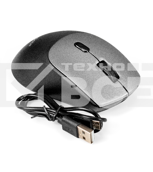 Мышь беспроводная ExeGate Professional Standard BT-070 черный, 1600 dpi, радиоканал, Bluetooth, USB, кнопки - 6