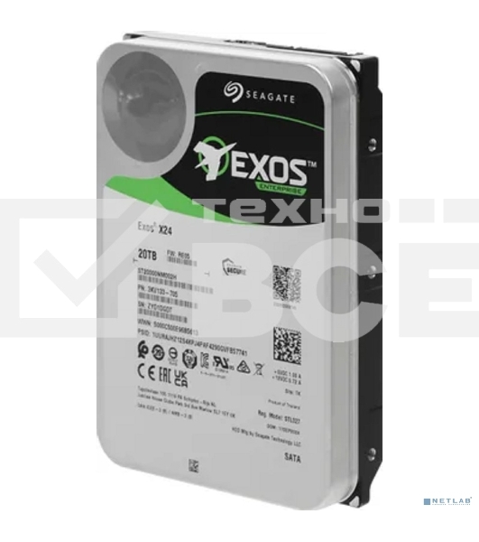 Жесткий диск Seagate Exos X24 20Tb 7200RPM SATA 512MB ST20000NM002H