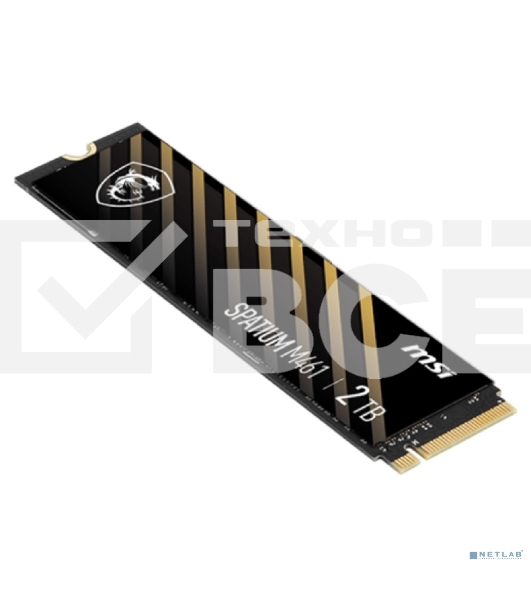 Накопитель SSD MSI SPATIUM M461, 2TB, M.2 2280, PCIe 4.0 x4, NVMe, R/W 5000/4200