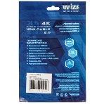 Кабель HDMI Wize WAVC-HDMIUS-0.2M 0.2 м, v.2.0, 19M/19M, 4K/60 Hz 4:4:4, 36 AWG, HDCP 2.2,ультратонкий, позол.разъемы, черный, пакет, фото4