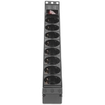 Блок розеток горизонтальный ExeGate ServerPro PDU-19H801 Al-8S-C14-SW, 19', 1U, Алюминий, 8 Schuko, С14, выкл. с подсветкой, черный, фото10
