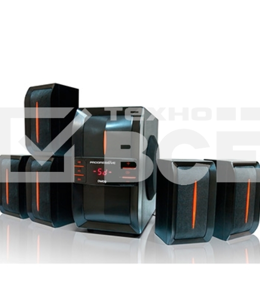 Колонки Dialog Progressive AP-540 BLACK {акустические колонки 5.1, 40W+5*12W RMS, USB+SD reader}