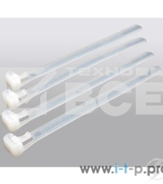 Стяжка нейлоновая Hyperline GTR-200STC открывающаяся, безгалогенная (halogen free), 200x4.8мм (100 шт)