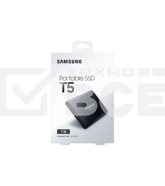 Внешний твердотельный накопитель SSD 1TB Samsung T5 (Up to 540Mb/s, USB 3.1 Type-C) (MU-PA1T0B/WW)