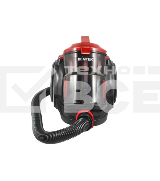 Пылесос Centek CT-2536 черный/красный, 420/2400 Вт, уборка сухая, пылесборник контейнер 2 л
