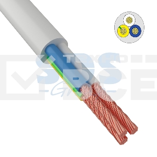 Провод соединительный ПВС 3x0,75 мм² 200 м белый ГОСТ 7399-97