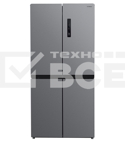 Холодильник Hyundai CM4505FV нержавеющая сталь трехкамерный 304/156л морозилка сбоку Total No Frost, Side by Side