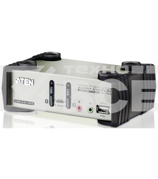 Переключатель консоли электронный, 2 порта PS/1 2 Port USB2.0 KVMP Switch with OSD