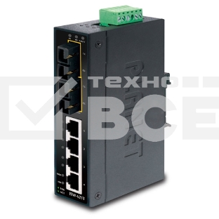 Коммутатор для монтажа в DIN рейку PLANET Technology ISW-501T IP30 Slim Type 5-Port Industrial Fast Ethernet Switch (-40 to 75 degree C)