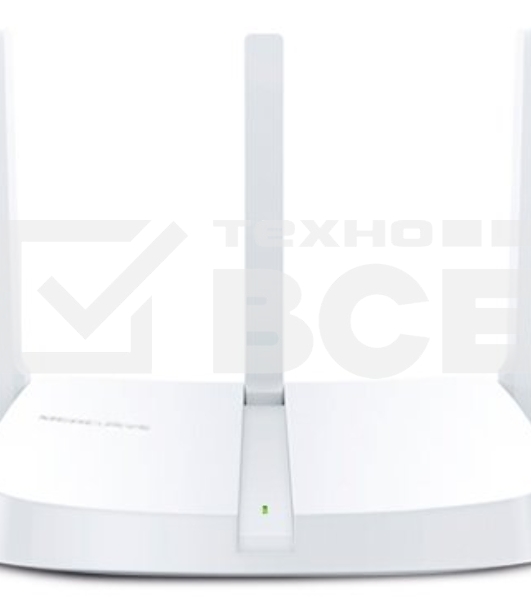 Маршрутизатор Mercusys MW305R Wi-Fi роутер 300 Мбит/с 2,4 ГГц, 1 порт WAN 10/100 Мбит/с + 4 порта LAN 10/100 Мбит/с, 2 фиксированные антенны