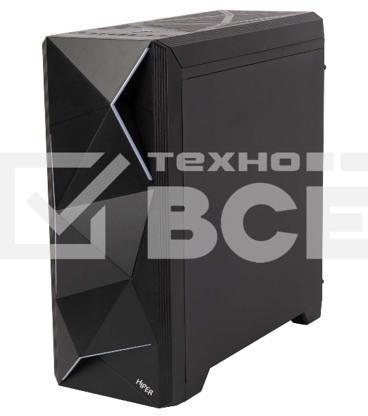 Компьютерный корпус Hiper A68 черный без БП ATX 1x92mm 2xUSB2.0 1xUSB3.0 audio bott PSU