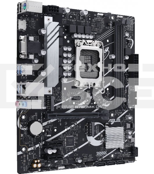 Материнская плата ASUS PRIME B760M-K D4, LGA 1700, Intel B760, 2xDDR4, 4xSATA, 2xM.2, 1xPCIe 4.0 x16, 2xPCIe x1, 1xHDMI, 1xVGA, 1x 2.5Gb LAN, 2xUSB-A 3.2 Gen 1, 2xUSB-A 2.0, 3x3.5 мм, 7.1, mATX