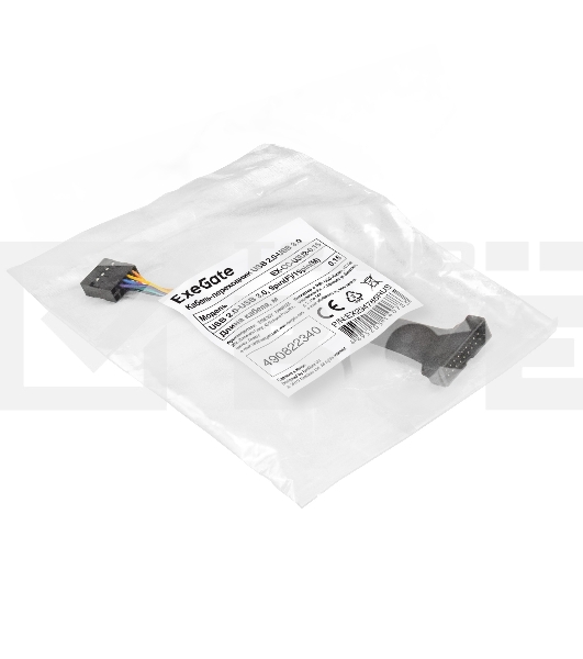 Кабель-переходник USB 2.0-USB 3.0 ExeGate EX-CC-U3U2-0.15 (9pin(F)/19pin(M), 0,15м)