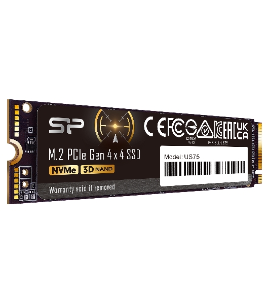 Накопитель SSD Silicon Power US75 SP02KGBP44US7505, 2Tb, PCIe 4.0 x4, M.2 2280, NVMe, R/W 7000/6500