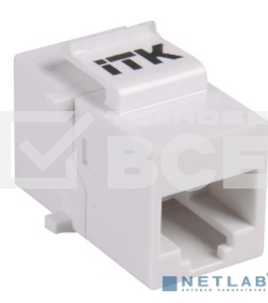 Проходной адаптер кат.5E UTP, RJ45-RJ45, тип Keystone Jack | CS7-1C5EU | ITK
