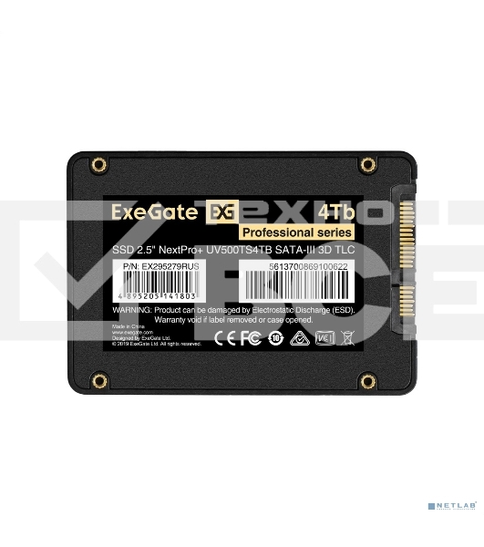 Накопитель SSD ExeGate NextPro+, 4Tb, SATA III, 2.5