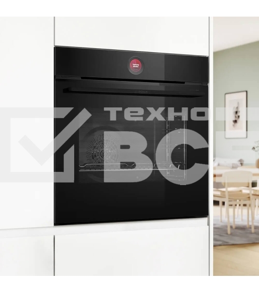 Встраиваемый духовой шкаф Bosch HBG9742B1S с 14 режимами нагрева,контроль температуры от 30 °C до 300 °C,объем 71 л