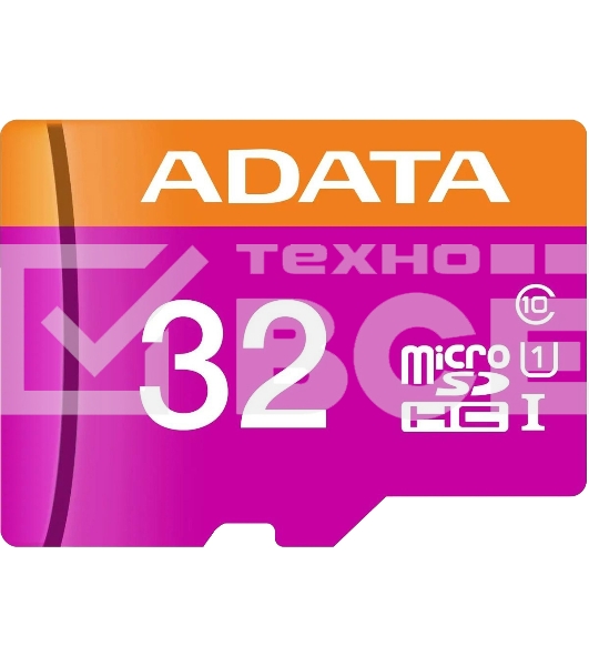 Флеш карта microSDHC 32GB ADATAUHS-1 CL10 (AUSDH32GUICL10-RA1) + SD adaptor