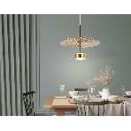 Светильник Ambrella light LH72603 BR/WH латунь/бежевый 6W 3000K D300*260-1770, фото4