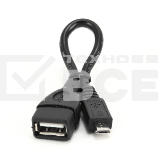 Кабель Gembird/Cablexpert A-OTG-AFBM-001 AF/MicroBM, Кабель USB 2.0 OTG , 0.15м, пакет