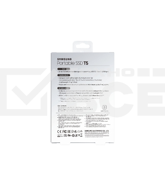 Внешний твердотельный накопитель SSD 1TB Samsung T5 (Up to 540Mb/s, USB 3.1 Type-C) (MU-PA1T0B/WW)