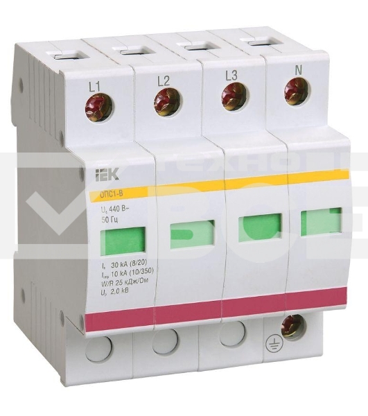 Ограничитель перенапряжения ОПС1-C 4P ИЭК MOP20-4-C